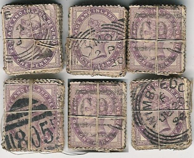 GB QV PENNY LILACS AA01 KILOWARE OFF PAPER...100 stamps eBay